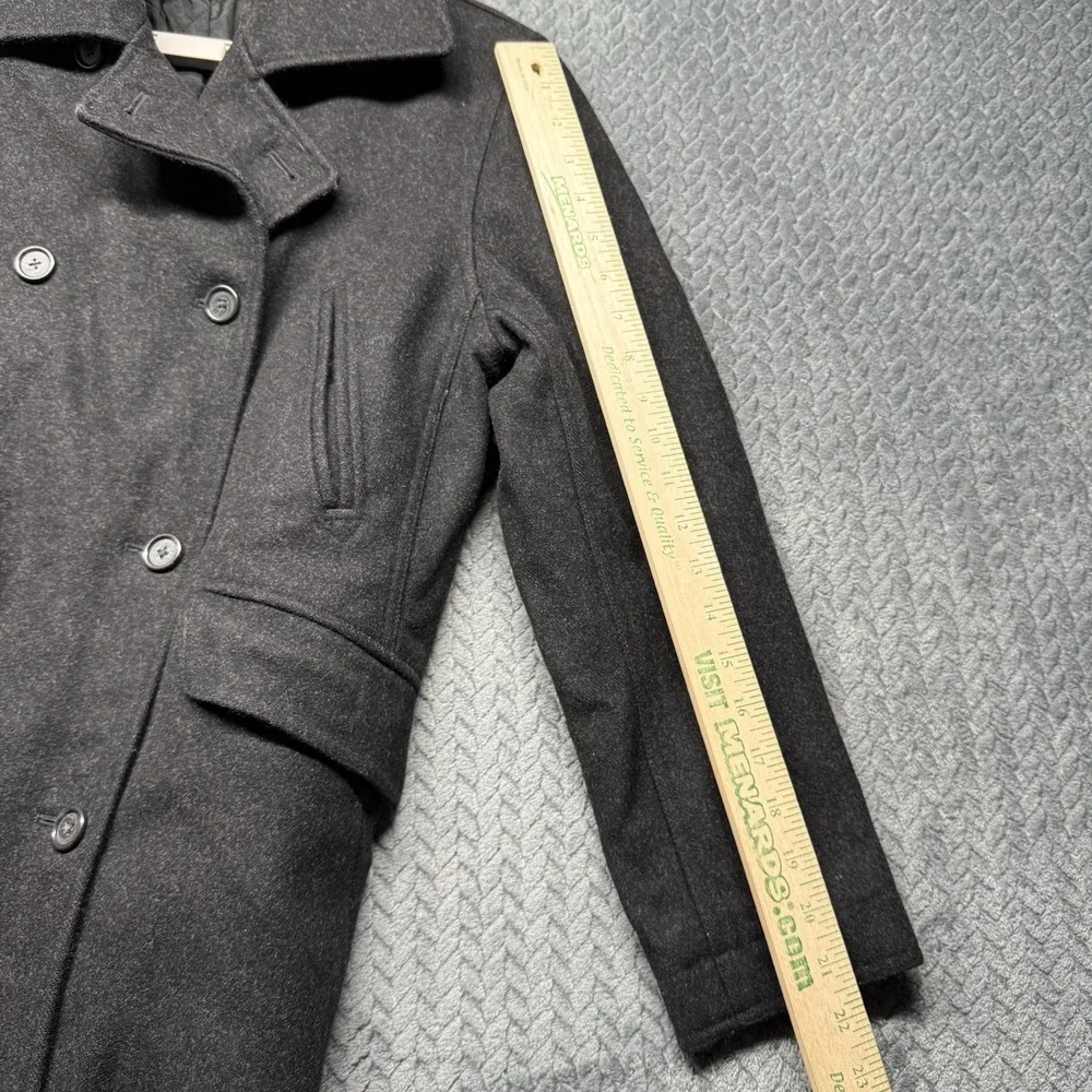 J Crew Women's XS Peacoat Wool Nylon Thinsulate Quilt Lined Jacket Dark Charcoal - Picture 7 of 13